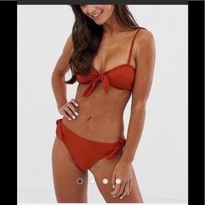 ASOS Rust Bikini Bottom W/Tie Sides